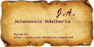 Jelenovics Adalberta névjegykártya
